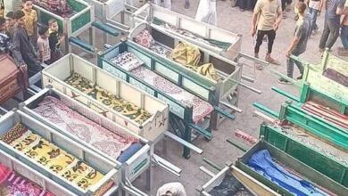 تشييع جنازة ضحايا حادث المنوفية
