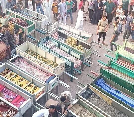 تشييع جنازة ضحايا حادث المنوفية